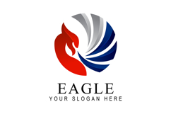 Dynamic Eagle Logo with circular abstract Wing Design Product Image 1