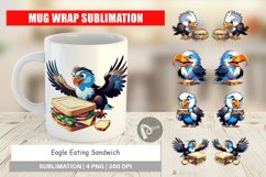Mug Wrap Design Eagle with Sandwich Product Image 1