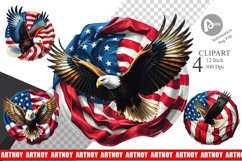 Eagle 4th of July Clipart Product Image 1