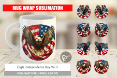 Mug Wrap Eagle 4th of July Product Image 1