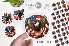 Eagle 4th of July Sticker Product Image 1