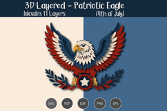 3D Layered Patriotic Eagle Product Image 2