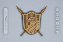 Eagle Shield Layered Laser Cut SVG Product Image 1