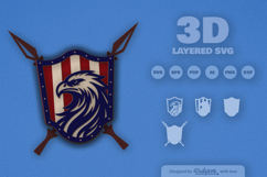 Eagle Shield Layered Laser Cut SVG Product Image 2