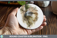 GorgeousEagle Tree Peek Round Coaster design.