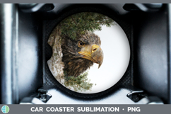 GorgeousEagle Tree Peek Car Coaster design.