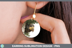 GorgeousEagle Tree Peek Round Earrings design.