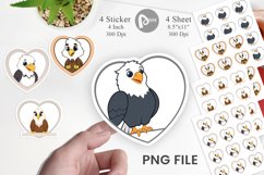 Sticker Heart Eagle Product Image 1