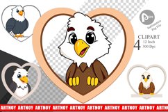 Clipart Heart Eagle Product Image 1