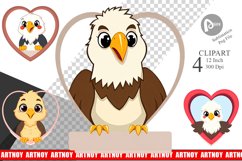 Clipart Heart Eagle Product Image 1