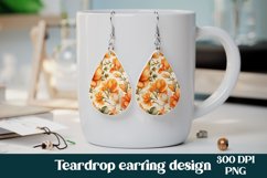 Flower teardrop earring design | Earring flower design
