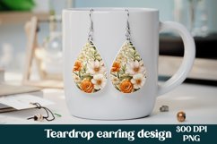 Orang flower teardrop earring design | Earring flower design