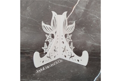 Mermaid Tail Easel Stand SVG | Laser Cut Plate Stand DXF Product Image 2