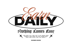 Earn Daily Typography Quotes T-shirt Design Product Image 1