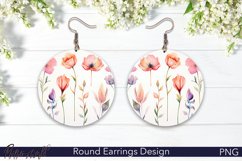 Round Earrings | Design with Wildflowers Meadow Product Image 1