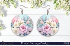 Round Earrings | Floral Designs | Bouquet PNG Product Image 1