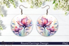 Round Earrings | Design with WildFlowers | Pastel Colors Product Image 1