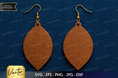 Solid Leaf Earrings SVG | Laser Cut Jewelry Product Image 1