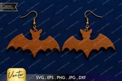 Bat Earrings SVG | Halloween Bat Laser Cut File Product Image 1