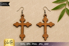 Ankh Earrings SVG | Egyptian Cross Laser Cut Earring Product Image 1