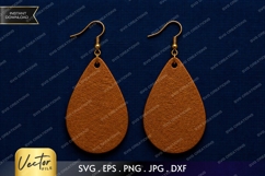 Teardrop Earrings SVG| Laser Cut Earring Product Image 1