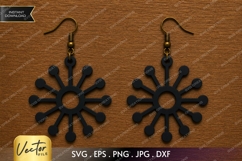 Sunburst Earrings SVG| Laser Cut Earring Product Image 1