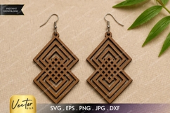Endless Knot Earrings SVG| Laser Cut Earring Product Image 1