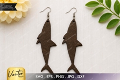 Shark Earrings SVG| Laser Cut Earring Product Image 1