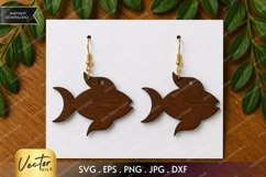 Fish Earrings SVG| Laser Cut Earring Product Image 1