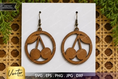 Cherry Earrings SVG| Laser Cut Earring Product Image 1