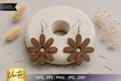 Daisy Earrings SVG| Laser Cut Earring Product Image 1