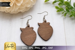 Strawberry Earrings SVG | Laser Cut Earrings Product Image 1