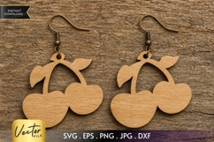 Cherry Earrings SVG | Laser Cut Earrings Product Image 1