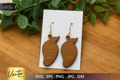 Chili Pepper Earrings SVG | Laser Cut Earrings Product Image 1