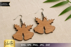 Reindeer Earrings SVG | Laser Cut Christmas Earring Product Image 1