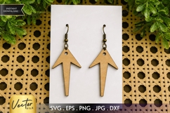 Arrow Earrings SVG | Laser Cut Geometric Arrow Earring Product Image 1