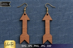 Double Arrow Earrings SVG | Laser Cut Earring Product Image 1