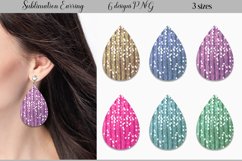 Glitter Teardrop Earring | Bright Earring Sublimation Product Image 1