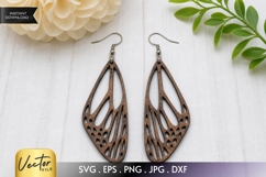 Abstract Leaf Earrings SVG | Laser Cut Jewelry Product Image 1
