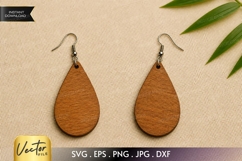 Classic Teardrop Earrings SVG | Laser Cut Jewelry Product Image 1