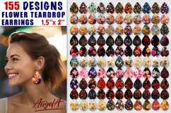 Flower earring bundle / Teardrop earring sublimation bundle Product Image 1