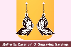 Intricate Butterfly Earrings Design | Laser Cutting Jewelry Product Image 1