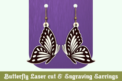Butterfly Earrings SVG File | Lightweight Laser Cut Design Product Image 1