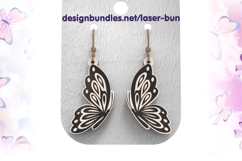 Minimalist Butterfly Earrings SVG | Laser Jewelry Template Product Image 1