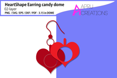 Heart shape Earring candy dome Product Image 2