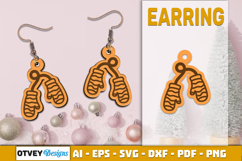 Christmas Earrings Lasercut Product Image 1