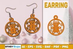 Christmas Earrings Lasercut Product Image 1