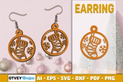 Christmas Earrings Lasercut Product Image 1