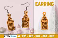 Christmas Earrings Lasercut Product Image 1