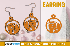 Christmas Earrings Lasercut Product Image 1